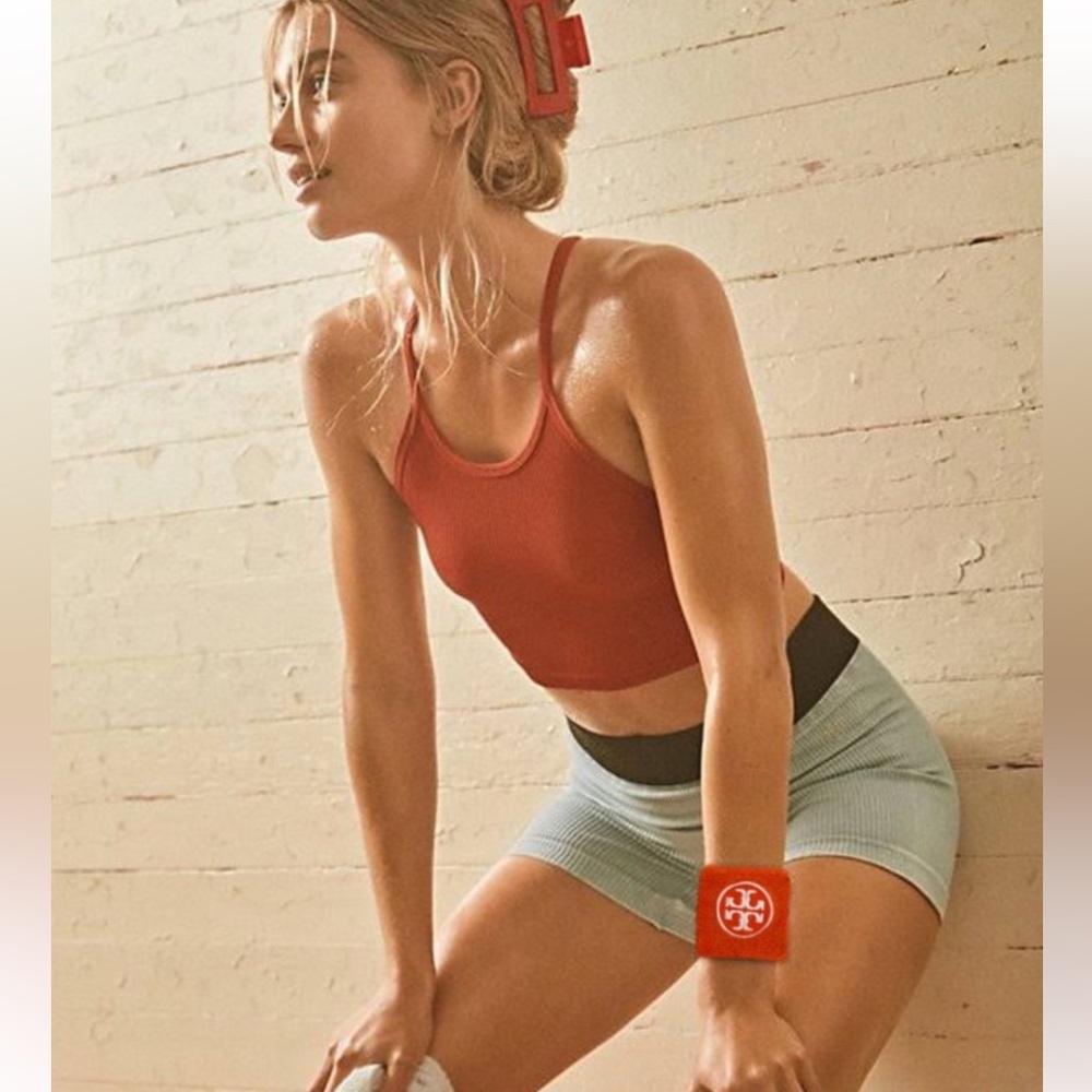 Tory Burch Sport Sweatband Logo Wristband Tennis Golf Workout Tory Sport